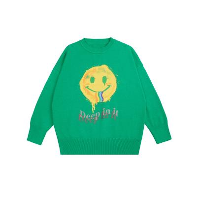 China Breathable Graffiti Soft Cool Hand Painted Smiley Casual Comfortable Long Sleeved Sweatshirt for sale