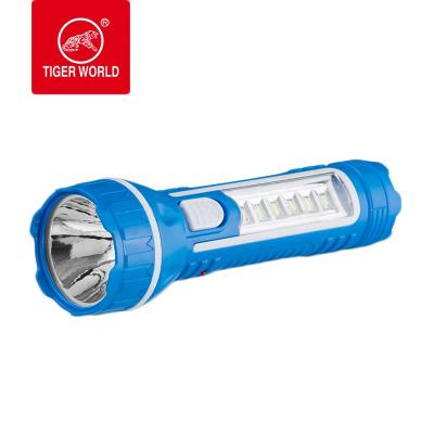 China China Manufacturer Indoor Outdoor Powerful Torch Camping Rechargeable Led Flashlight Torch With Side Light for sale