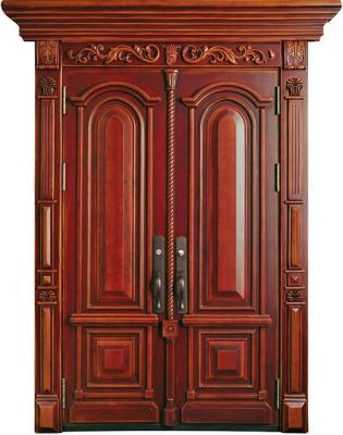 China steel wood security armored door for sale