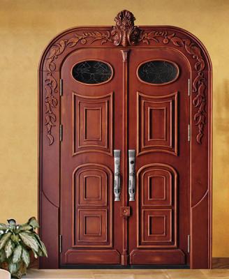 China steel wood security armored door for sale