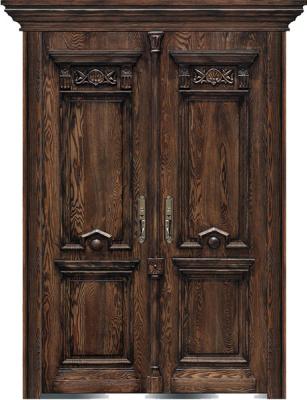 China steel wood security armored door for sale