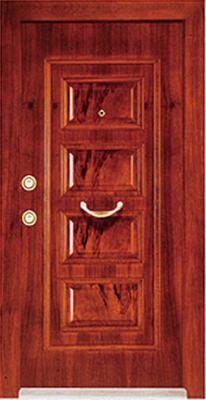 China Turkey steel wood security armored door for sale