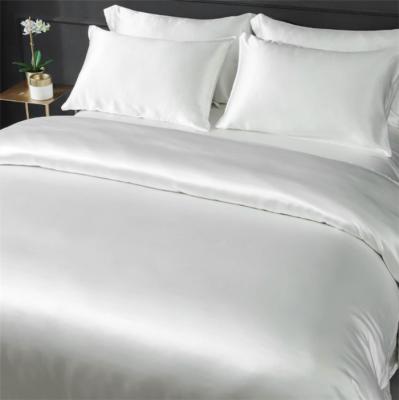 China Soft-feeling & silky & Healthy white 19 mm seamless set of blackberry etc. silk sheets, silk bedding/satin linen set for sale