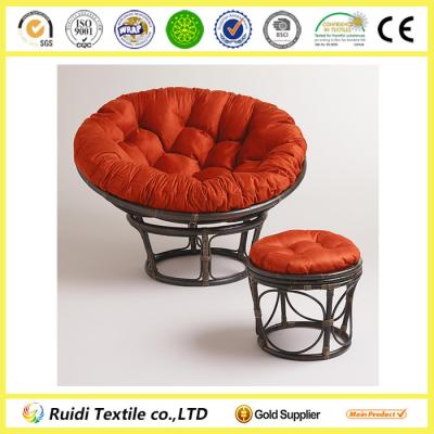 China Red Rust Massage Suede Micro Cushion Chair Round Papasan Cushion for sale