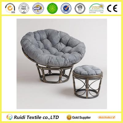 China Round Massage Charcoal Gray Microsuede Papasan Chair Cushion Cover Stool for sale