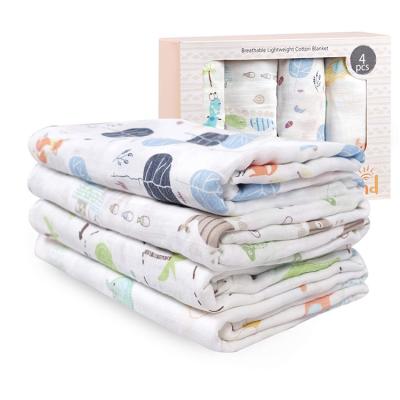 China Wholesale High Quality Super Soft Custom Designs 100% Organic Cotton Muslin Newborn Baby Wrap Blanket for sale