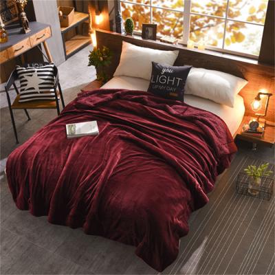 China High Quality Super Soft Double Layer Anti-pilling Flannel Blanket Wholesale Bedspread Blanket for sale