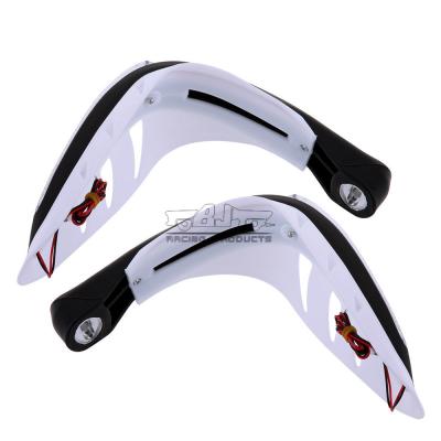 China High Impact Plastic ABS Motorbike Handguards Scooter Motorcycle Hand Guards BJ-HG-015 With LED Daytime Running Lights for sale