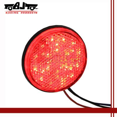 China Universal Red Motorcycle Car Truck LED Reflectors Brake Light Round Brake Lamp Round for sale