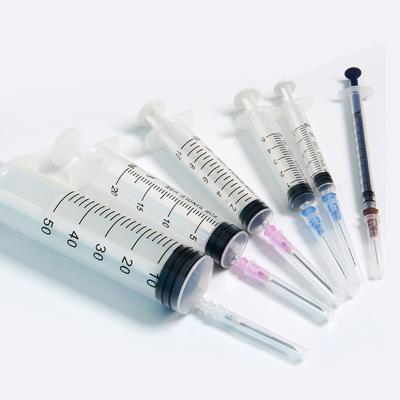 China PP Manufactured Price High Quality 1ml 2ml 3ml 5ml 10ml 20ml 50ml 60ml Needle And Syringe Medical Use for sale