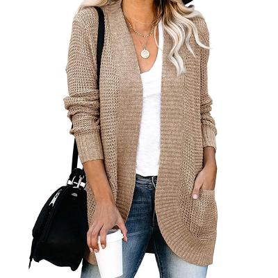 China Wholesale Ladies Autumn Knitted Sweater Coats Women's Oversized Casual Winter Anti-wrinkle K&Y Outwear Cardigan With Pockets for sale