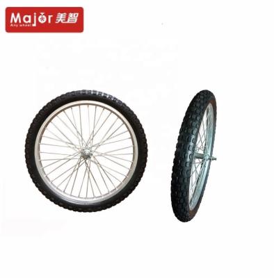 China Building material stores bicycle tire 20 inch polyurethane foam wheel with aluminum rim for bike trailer for sale