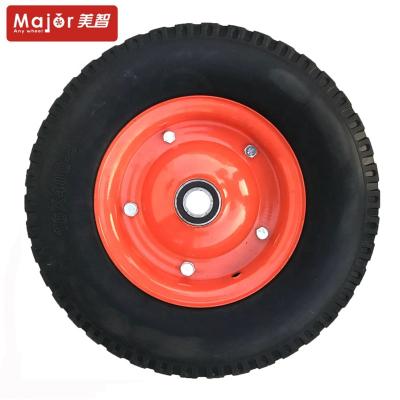 China Modern Inflatable Wheelbarrow Model Hand Cart Pneumatic Hook Rubber Tire Supporting Electric Scooter Wheelbarrow Three Wheel for sale