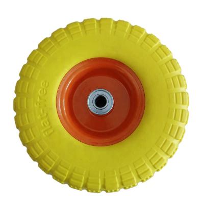 China Machinery Repair Shops PU FOAM FLAT FREE WHEEL 3.50-4 10 Inch 10x2 Solid Wheel Flat Free Rubber Tires for sale