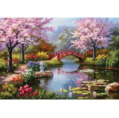 China American Drill Diamond Painting Kit Nature Landscape 5D Rhinestone DIY Mountain Lake Full Style Drill for sale