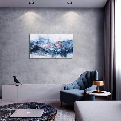 China Watercolor Tropical Blue Mountain Chinese Style Modern Minimalist Home Decoration Oil Painting for sale