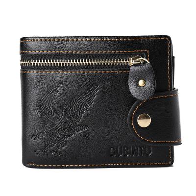 China New Quality Fashionable Latch Zipper Black Color Wallet Card Holder for sale