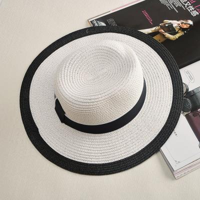 China Large Striped Fashion Beach Straw Hat for sale