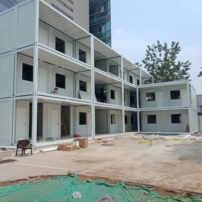 China African resettlement house Accommodation container house of earthquake proof, temporary site facilities Packing box module house for sale