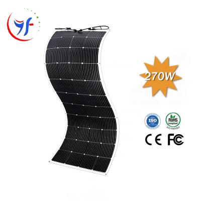 China Camping YFT Mono And SunPower 600V Bifacial Monocrystalline Silicon 270W Flexible Solar Panels for sale