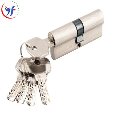 China Euro profile door master key brass cylinder lock with door handle for sale