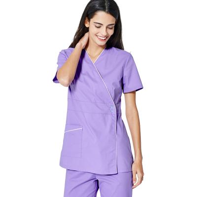 China High Quality Longevity Medical CVC Fabric Scrub Suit For Hospital Spa Salon for sale