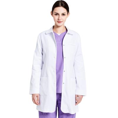 China Longevity OEM Service Hospital Uniforms Lab White Coat Doctor Nurse Scrub Suits for sale