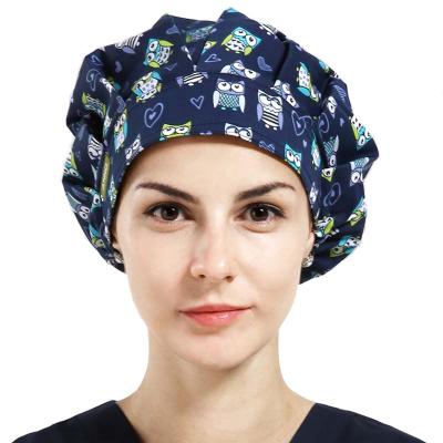 China Hospital Washable Hat Surgical Buffy Hats For Unisex Nurse Caps Doctor Caps Wholesale Custom Cotton Woven Polyester For Unisex, Female for sale