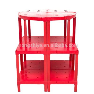 China Supermarket Double Sided Promotional Beverage Rack Sample Plastic Display Stand for sale