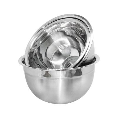 China Durable Premium Quality Nesting Mixing Bowls Stainless Steel Deeper Salad Bowl Viable For Space Saving Storage for sale