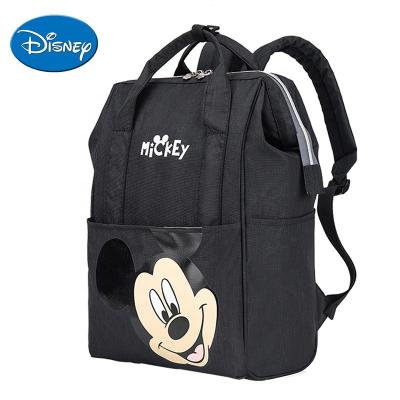 China Disney FAMA Factory Travel Mommy Backpack Waterproof Backpack Baby Care Diaper Bags Black Baby Diaper Bags for sale