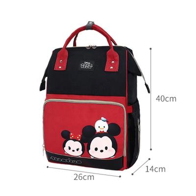 China With USB Disney FAMA Factory Women Multifunctional Travel Mummy Diaper Bag Mummy Backpack Pink Waterproof for sale