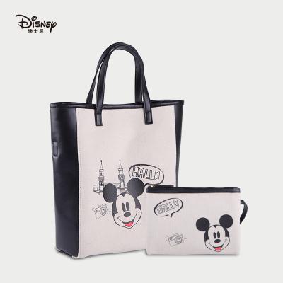 China New Mickey/Minnie Disney 2 Piece Casual Women's Messenger Bags Sets Large Capacity Canvas Bags for sale