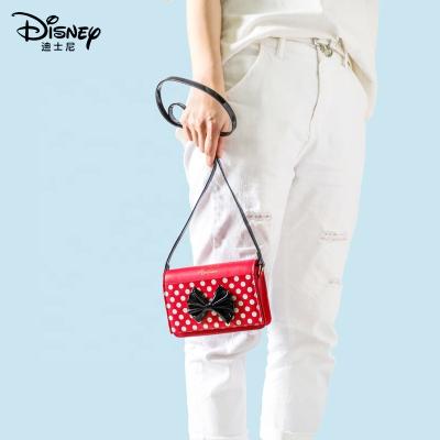 China Wholesale Customized Disney Genuine Durable Fashion Mickey Red White Dot Bowknot Female Shoulder Cross - Body Bag for sale