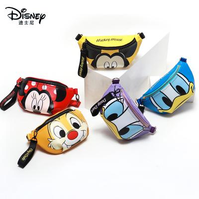 China Durable PU Waist Bag Large Capacity Trend Disney Mickey Shoulder Messenger Bag Casual Chest Female Bag for sale