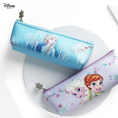 China Schools & Disney Elsa Cartoon Student Desks Large Capacity Pen Bags Girls Pencil Case for School for sale