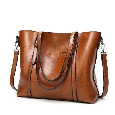 China Multifunctional PU Tote Bag Handle Bags Casual With Zipper Zipper Shoulder Tote Bag For Women for sale