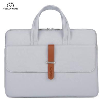 China PU Women Men Leather Briefcase Business Handbag Messenger Black Shoulder Bag Laptop Sleeve Bags for sale