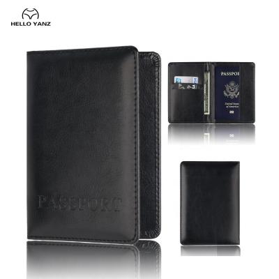 China Fashion Business PU Passport Holder Ticket Holder Leather Multi-card Passport Holder for sale