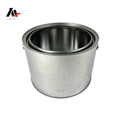 China Round Oxidation Resistance Manufacturer 1L/Gallon Liter Metal Tin Container Cans With Lids Body Weld For Paint/Coating/Oil/Ink for sale