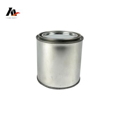 China High Quality Printed Screw Cap Empty Oxidation Resistance Paint Round Metal Tin Cans 1L Liter / Gallon For Paint / Coating / Oil / Ink Customized for sale