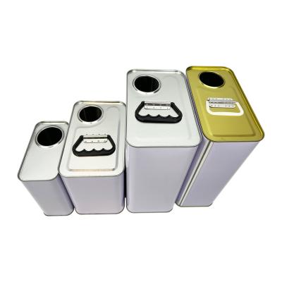 China Oxidation resistance manufacturer printed square screw cap empty metal paint tin cans for painting, coating chemicals customization for sale