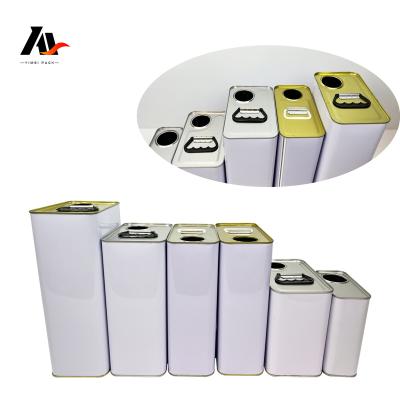 China Rectangular Oxidation Resistance Manufacturer 500mL/1L/2L/3L/4L Square Metal Tin Container Cans For Paint/Coating/Oil/Ink Customization for sale