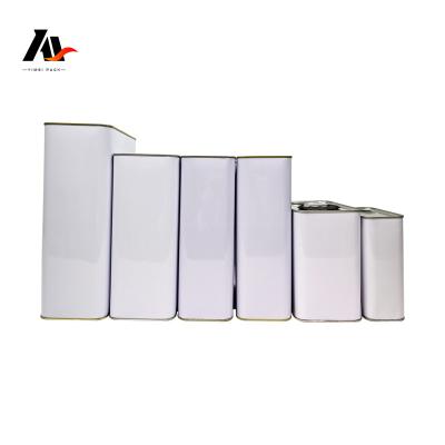 China Hot Sale 500mL/1L/2L/3L/4L Oxidation Resistance Square Metal Tin Container Rectangular Cans For Paint, Coating Chemicals Customized for sale