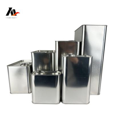 China High Quality Direct Square Empty Metal Oxidation Resistance Oil Tin Can 500mL/1L/2L/3L/4L Tin Cans Direct Square Empty For Paint/Coating/Oil/Ink Customized for sale