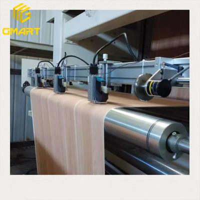 China Decorative Paper Self Adhesive Process Impregnating Melamine Suppliers Guangzhou Grain Fluorescent Laminating Laminating Films Rolls for sale