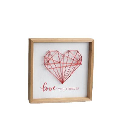 China 2021 Contemporary New Fashion Office Decor Love You Forever Box Sign Inset Box Sign for sale