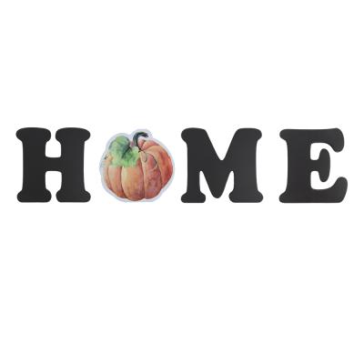 China Hot Sale New Design Halloween Eco-friendly Home Decor Wooden Decorative Home Signs With Letters for sale