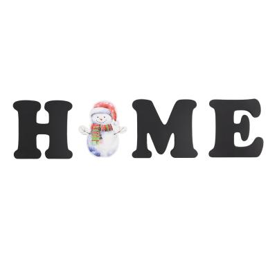 China Art Wooden Snowman Christmas Decorations Christmas Festival Folk Letters for Decoration Pieces Decoration-HOME for sale