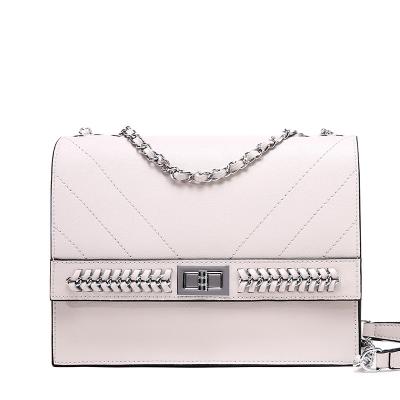 China New summer fashion women's handbags high quality small leather bag fashionable leather wild chain launched small square bag for sale